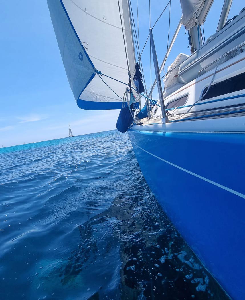 cursos de vela, vista desde barco